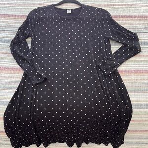 Black and white polka dot dress
